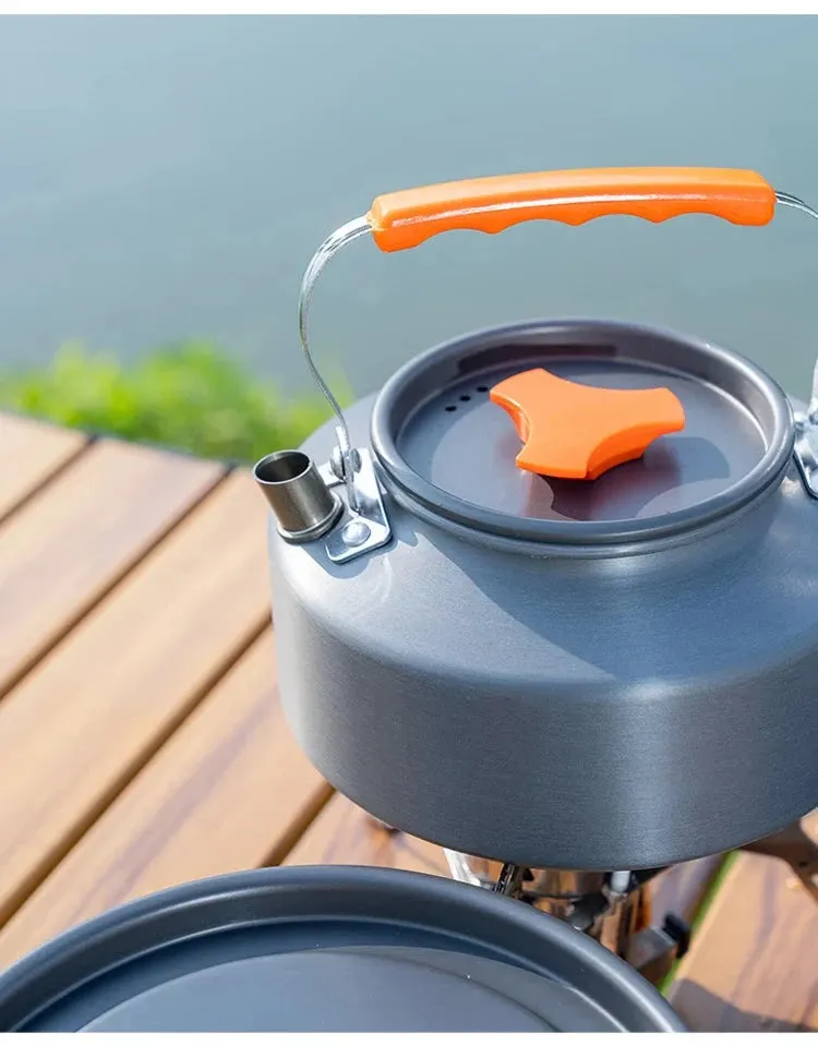 1.1L 2L1.5L Camping Water Kettle Outdoor Coffee Kettle Tableware Picnic Set Supplies Equipment Utensils Tourism Cookware