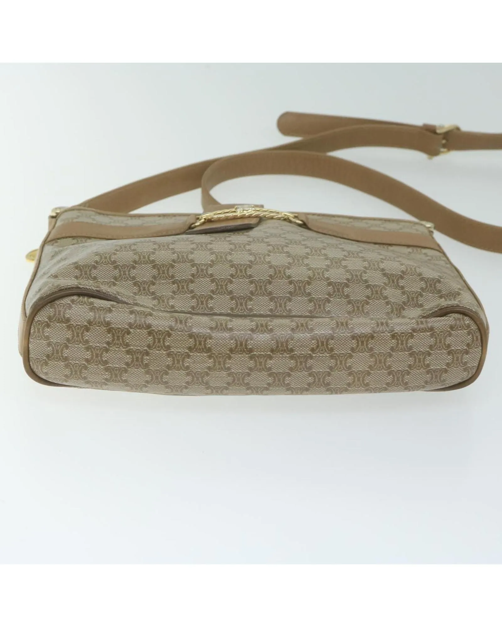 Authentic Beige Canvas Shoulder Bag