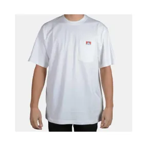 Ben Davis Classic Label Heavy Duty Short Sleeve Pocket T-Shirt White 910 WHT