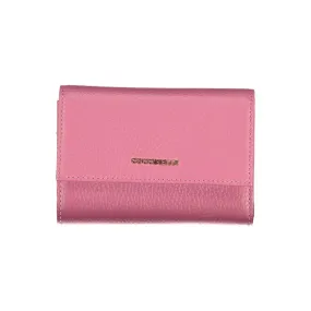 Coccinelle Elegant Pink Leather Wallet with Multiple Compartments