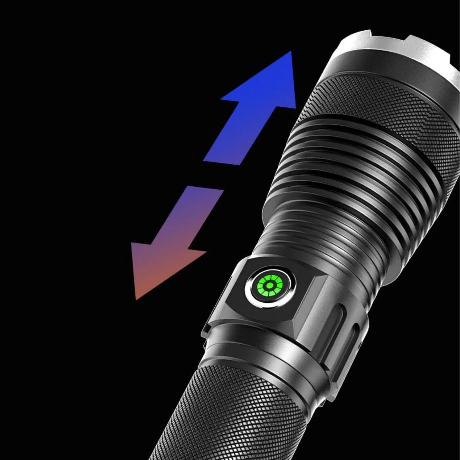 Compact 1200-Lumen Rechargeable Flashlight, 5 Modes - KILIROO