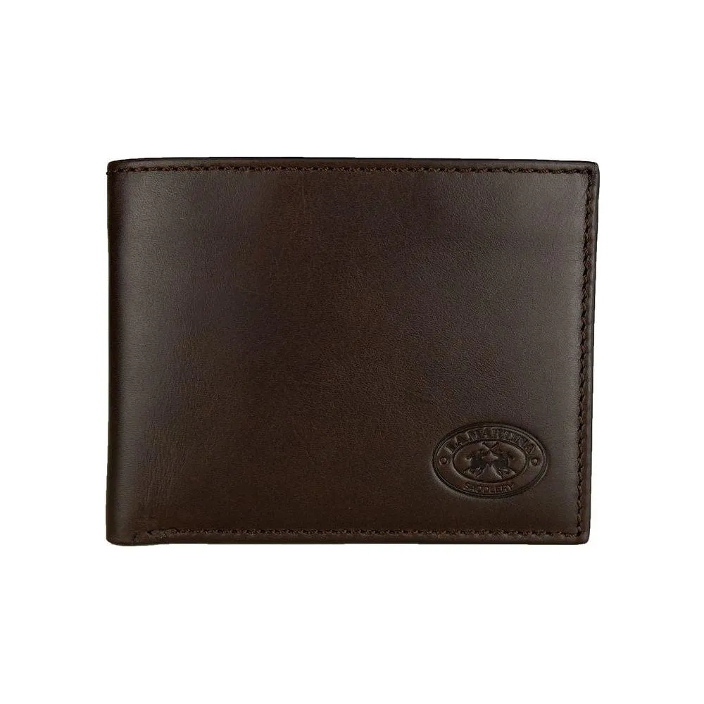 La Martina Brown Leather Men Wallet