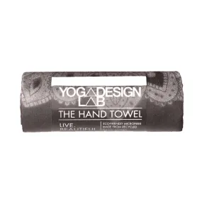 Lightweight Non-Slip Hand Yoga Towel, Mandala Black, YDL