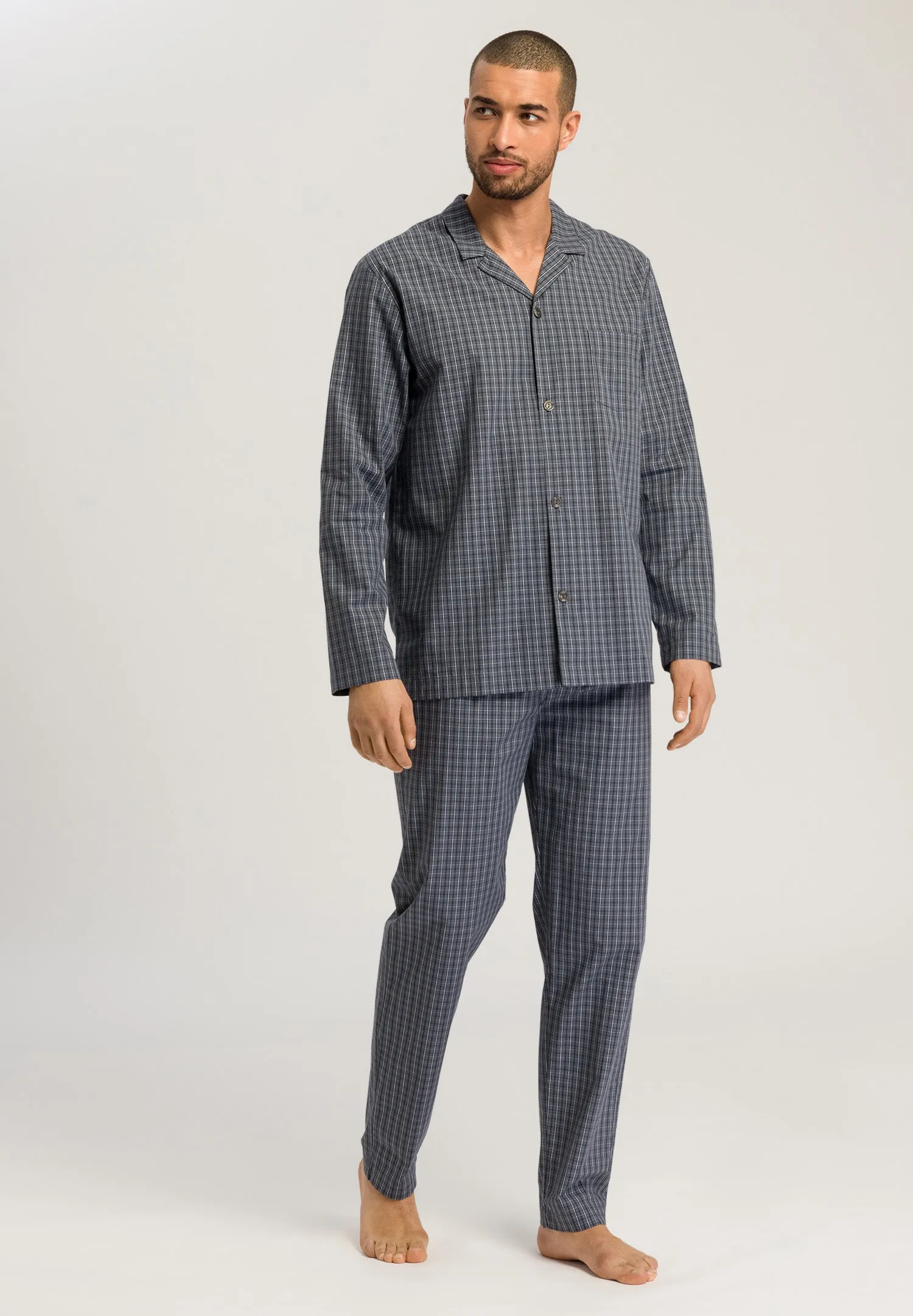 Night And Day Woven Cotton Pajama Set | Casual Check 75115-2385