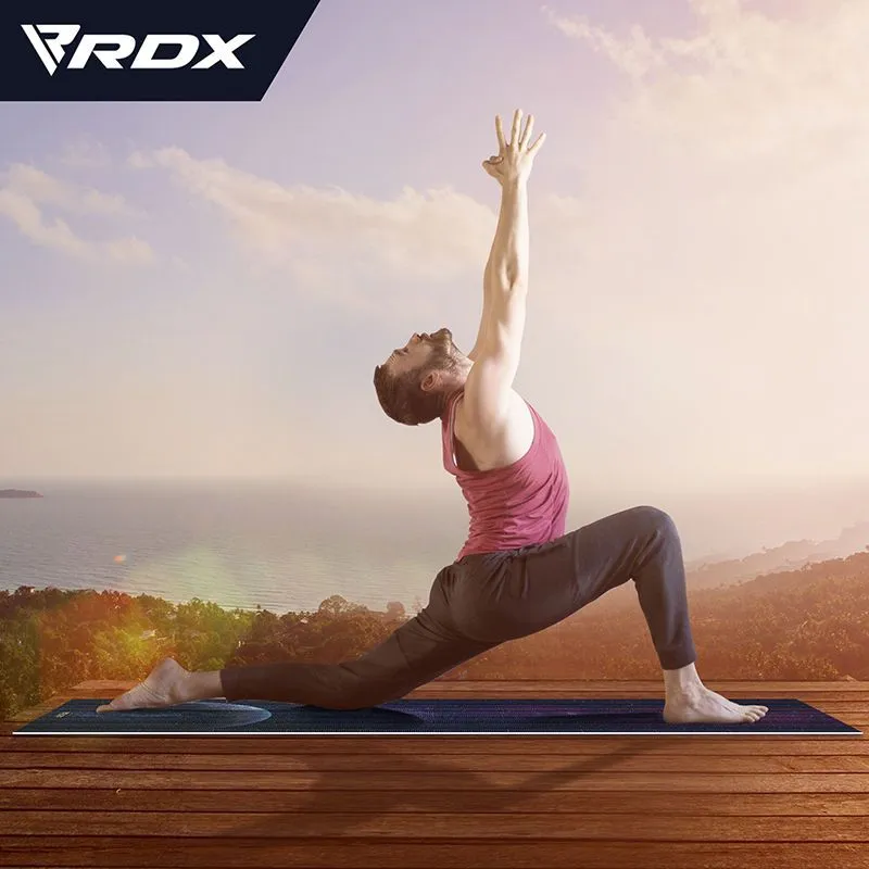 RDX D7 Iris 6mm PVC Yoga Mat Blue Dot