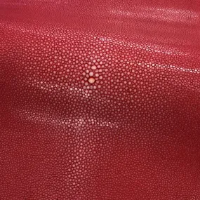 Sanded Stingray/Shagreen Genuine Skin | Red | 11" Wide