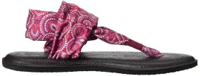 Sanuk Women's Yoga Sling 2 Burgundy Multi Radio Love Sandals