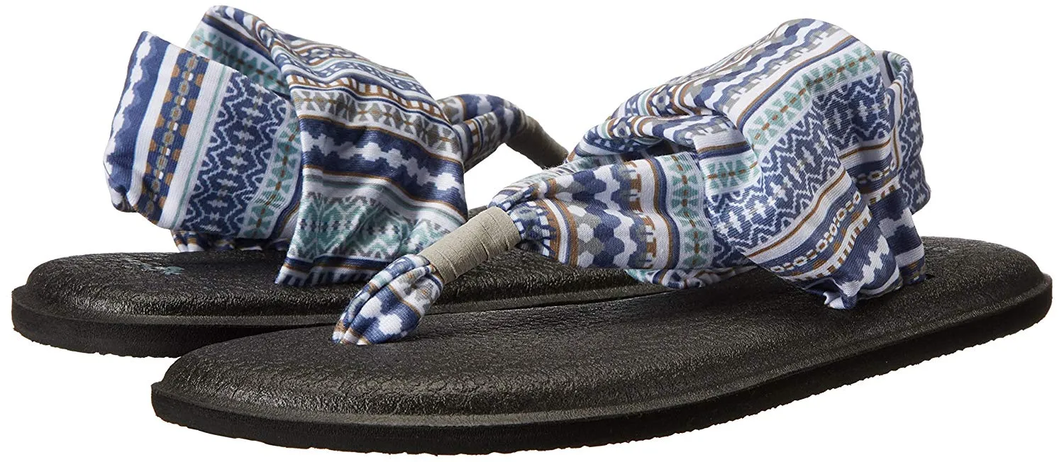 Sanuk Yoga Sling 2 Lead Grey Lanai Blanket Sandals - Women's