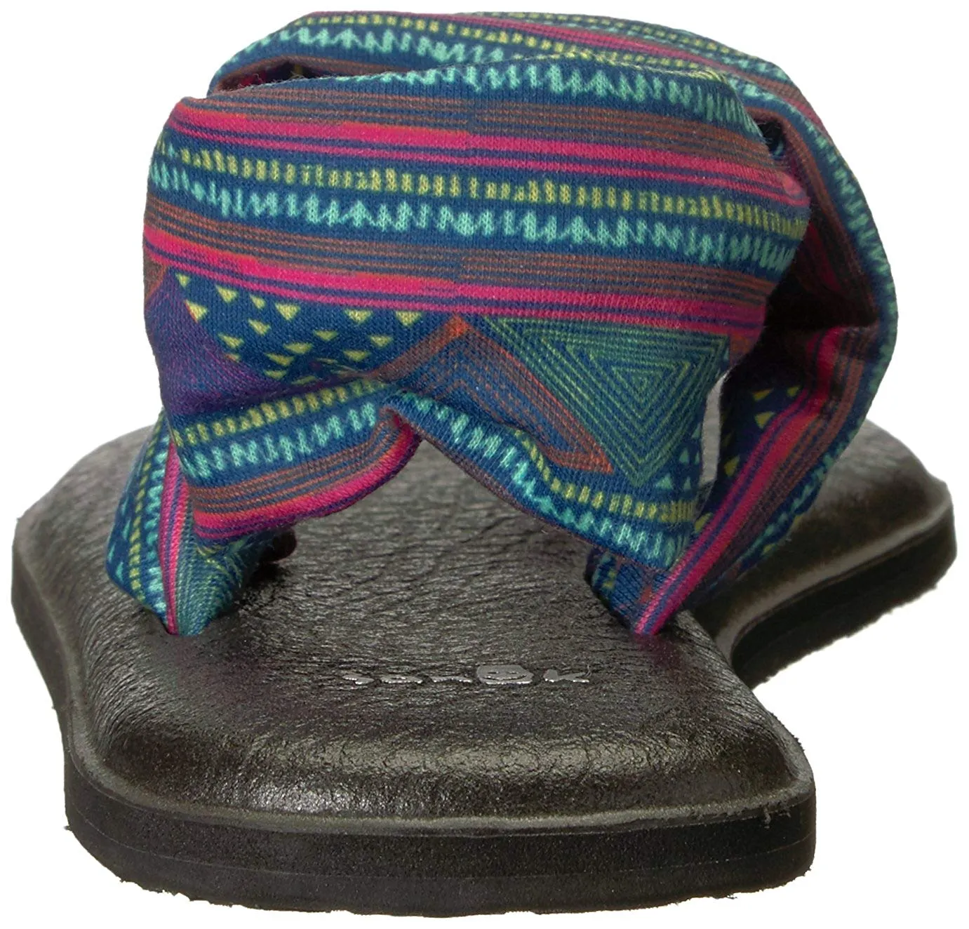 Sanuk Yoga Sling 2 Navy Multi GEO Stripes Sandals - Women's