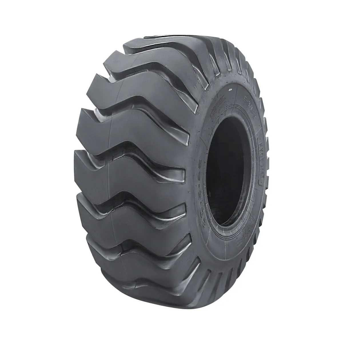 TMG Industrial 29-½” X 25” 28PR Wheel Loader Tire (E3/L3), Pneumatic Tubeless Design, 74” Outer Diameter, Wide Pattern Block Design, TMG-TR295