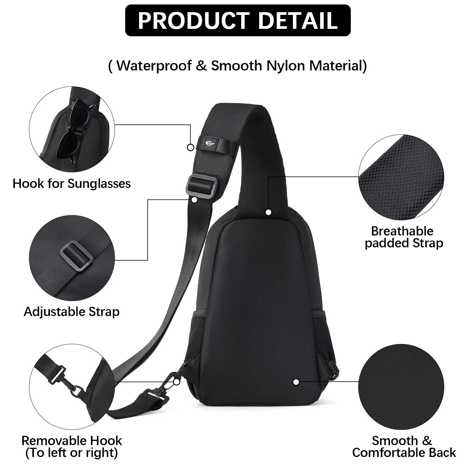 Travel Hands-Free with our Crossbody Sling Bag with USB Charging Port