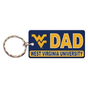 WVU “DAD” RECTANGULAR KEY RING